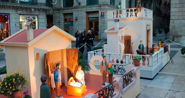 Inaugurat el pessebre de la plaça de Sant Jaume