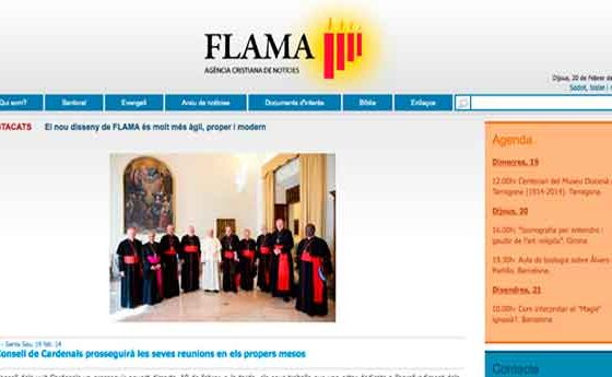 Nou disseny de l'agència de notícies Flama