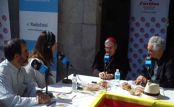 Ràdio Estel i Catalunya Cristiana viuen Sant Jordi a la seu de Càritas Barcelona